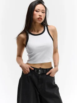 GATE Bokserka z żebrowanej dzianiny| Koszulki I Topy·Podkoszulki ☀️|Koszulki I Topy·Crop Top ☀️