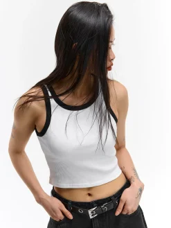 GATE Bokserka z żebrowanej dzianiny| Koszulki I Topy·Podkoszulki ☀️|Koszulki I Topy·Crop Top ☀️