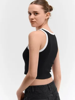 GATE Bokserka z żebrowanej dzianiny| Koszulki I Topy·Podkoszulki ☀️|Koszulki I Topy·Crop Top ☀️