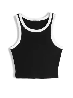 GATE Bokserka z żebrowanej dzianiny| Koszulki I Topy·Podkoszulki ☀️|Koszulki I Topy·Crop Top ☀️