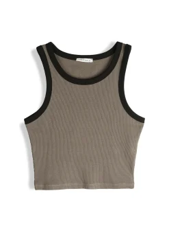 GATE Bokserka z żebrowanej dzianiny| Koszulki I Topy·Podkoszulki ☀️|Koszulki I Topy·Crop Top ☀️