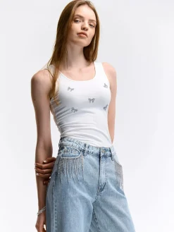 GATE Bokserka z żebrowanej dzianiny| Koszulki I Topy·Podkoszulki ☀️