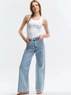 GATE Bokserka z żebrowanej dzianiny| Koszulki I Topy·Podkoszulki ☀️