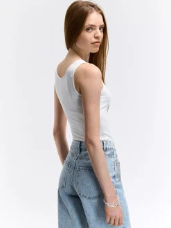 GATE Bokserka z żebrowanej dzianiny| Koszulki I Topy·Podkoszulki ☀️