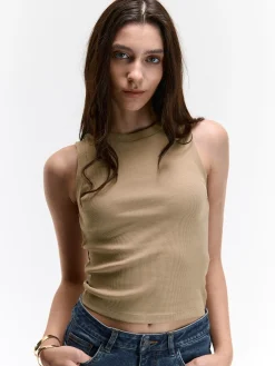 GATE Bokserka z żebrowanej dzianiny| Koszulki I Topy·Podkoszulki ☀️