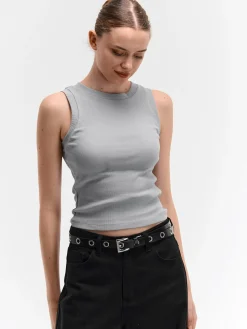 GATE Bokserka z żebrowanej dzianiny| Koszulki I Topy·Podkoszulki ☀️