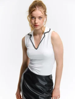 GATE Bokserka z żebrowanej dzianiny| Koszulki I Topy·Podkoszulki ☀️