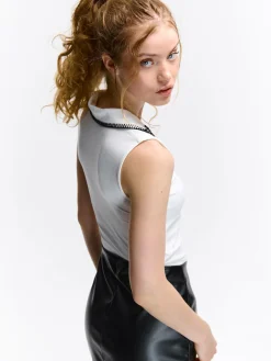 GATE Bokserka z żebrowanej dzianiny| Koszulki I Topy·Podkoszulki ☀️