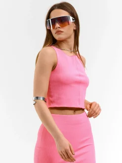 GATE Bokserka z żebrowanej dzianiny| Koszulki I Topy·Podkoszulki ☀️