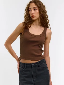 GATE Bokserka z żebrowanej dzianiny| Koszulki I Topy·Podkoszulki ☀️