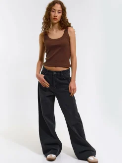 GATE Bokserka z żebrowanej dzianiny| Koszulki I Topy·Podkoszulki ☀️