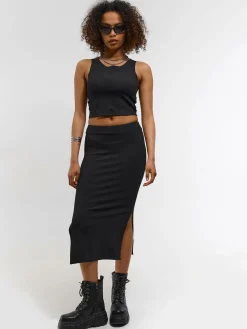 GATE Bokserka z żebrowanej dzianiny| Koszulki I Topy·Podkoszulki ☀️