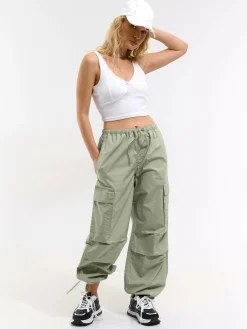 GATE Bokserka z żebrowanej dzianiny z dekoltem w serek| Koszulki I Topy·Podkoszulki ☀️|Koszulki I Topy·Crop Top ☀️