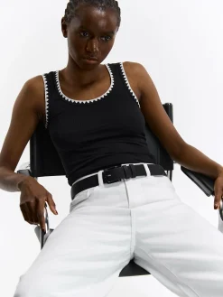 GATE Bokserka z żebrowanej dzianiny| Koszulki I Topy·Podkoszulki ☀️