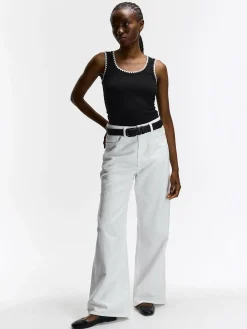 GATE Bokserka z żebrowanej dzianiny| Koszulki I Topy·Podkoszulki ☀️