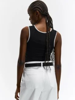 GATE Bokserka z żebrowanej dzianiny| Koszulki I Topy·Podkoszulki ☀️