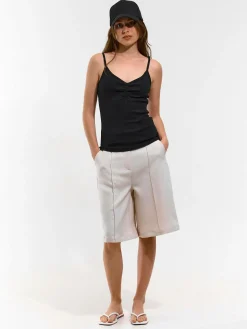 GATE Bokserka z żebrowanej dzianiny| Koszulki I Topy·Podkoszulki ☀️