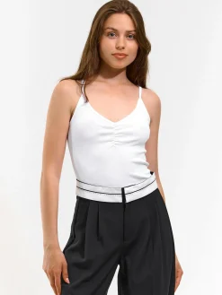 GATE Bokserka z żebrowanej dzianiny| Koszulki I Topy·Podkoszulki ☀️