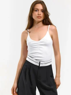 GATE Bokserka z żebrowanej dzianiny| Koszulki I Topy·Podkoszulki ☀️