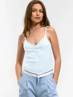 GATE Bokserka z żebrowanej dzianiny| Koszulki I Topy·Podkoszulki ☀️