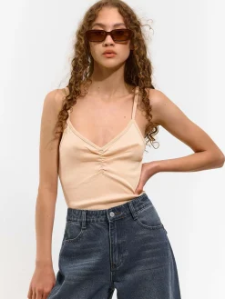 GATE Bokserka z żebrowanej dzianiny| Koszulki I Topy·Podkoszulki ☀️