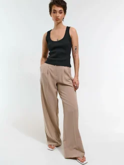 GATE Bokserka z żebrowanej dzianiny| Koszulki I Topy·Podkoszulki ☀️