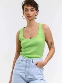 GATE Bokserka z żebrowanej dzianiny| Koszulki I Topy·Podkoszulki ☀️