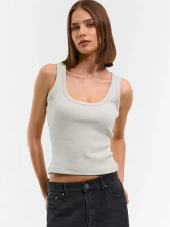 GATE Bokserka z żebrowanej dzianiny| Koszulki I Topy·Podkoszulki ☀️