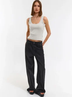 GATE Bokserka z żebrowanej dzianiny| Koszulki I Topy·Podkoszulki ☀️