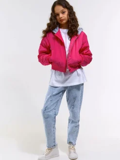 GATE Bomberka z kapturem|Dzieci Dziewczynki·Kurtki I Płaszcze