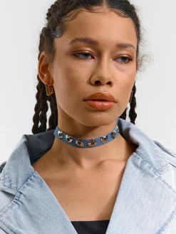 GATE Choker z efektem dżinsu| Akcesoria·Biżuteria