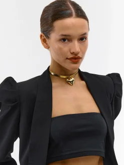 GATE Choker z efektem metalicznym i zawieszką| Akcesoria·Biżuteria