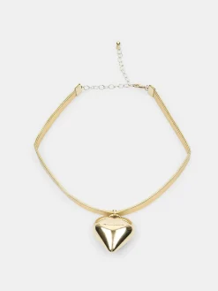 GATE Choker z efektem metalicznym i zawieszką| Akcesoria·Biżuteria