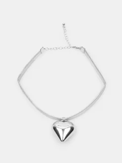 GATE Choker z efektem metalicznym i zawieszką| Akcesoria·Biżuteria