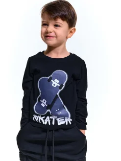 GATE Chłopięca bawełniana koszulka z graficznym nadrukiem|Dzieci Chłopcy·Koszulki