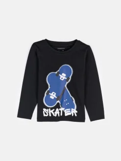 GATE Chłopięca bawełniana koszulka z graficznym nadrukiem|Dzieci Chłopcy·Koszulki