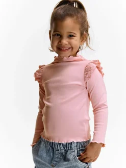 GATE Ciepły T-shirt z falbankami|Dzieci Dziewczynki·Koszulki I Topy