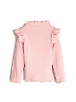 GATE Ciepły T-shirt z falbankami|Dzieci Dziewczynki·Koszulki I Topy