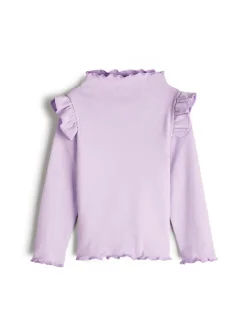 GATE Ciepły T-shirt z falbankami|Dzieci Dziewczynki·Koszulki I Topy