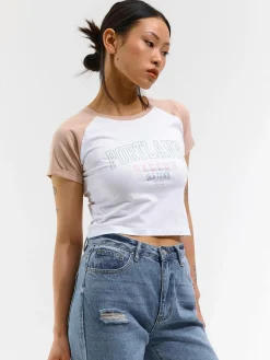 GATE Crop top z nadrukiem| Koszulki I Topy·Koszulki|Koszulki I Topy·Koszulki Z Nadrukiem