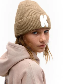 GATE Czapka z żebrowanej dzianiny z naszywką|Dzieci Akcesoria|Dziewczynki·Akcesoria