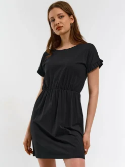 GATE Damska bawełniana sukienka z krótkim rękawem| Kategorie·Sukienki