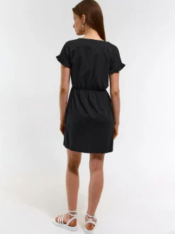 GATE Damska bawełniana sukienka z krótkim rękawem| Kategorie·Sukienki