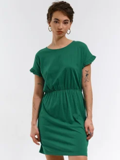 GATE Damska bawełniana sukienka z krótkim rękawem| Kategorie·Sukienki