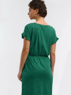 GATE Damska bawełniana sukienka z krótkim rękawem| Kategorie·Sukienki