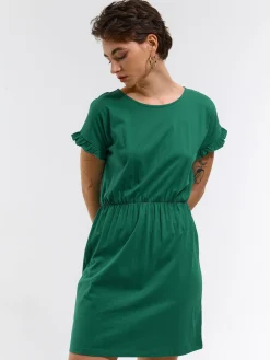 GATE Damska bawełniana sukienka z krótkim rękawem| Kategorie·Sukienki