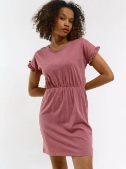 GATE Damska bawełniana sukienka z krótkim rękawem| Kategorie·Sukienki