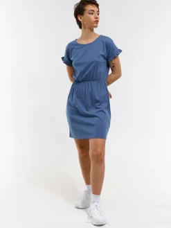 GATE Damska bawełniana sukienka z krótkim rękawem| Kategorie·Sukienki