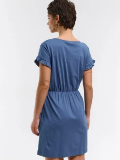 GATE Damska bawełniana sukienka z krótkim rękawem| Kategorie·Sukienki