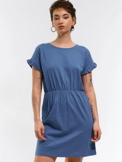 GATE Damska bawełniana sukienka z krótkim rękawem| Kategorie·Sukienki